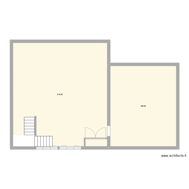 maison 1. Plan de 2 pièces et 118 m2