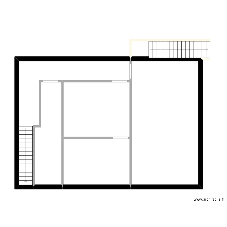 H-0. Plan de 5 pièces et 76 m2