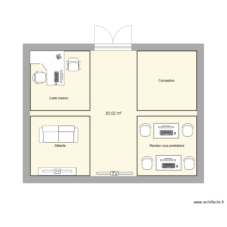 Leroy Merlin . Plan de 1 pièce et 30 m2