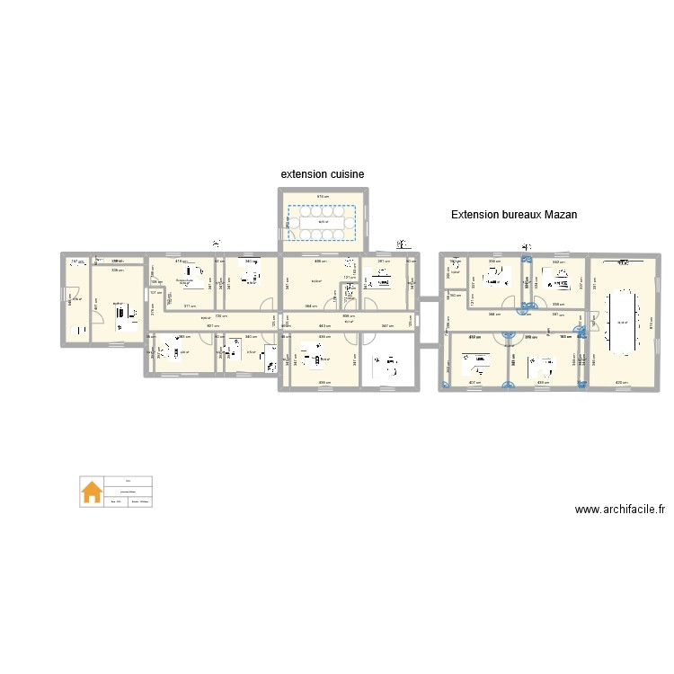 mazan 2. Plan de 45 pièces et 474 m2