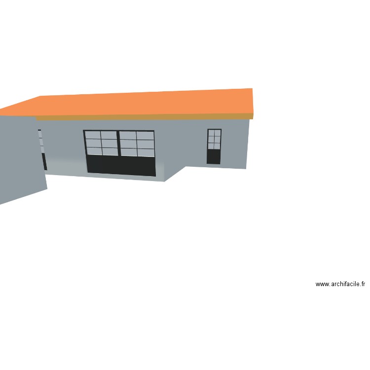 GARAGE. Plan de 2 pièces et 204 m2