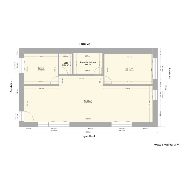 Maison Sarzeau VB1.4 - 27/08/2024. Plan de 5 pièces et 79 m2