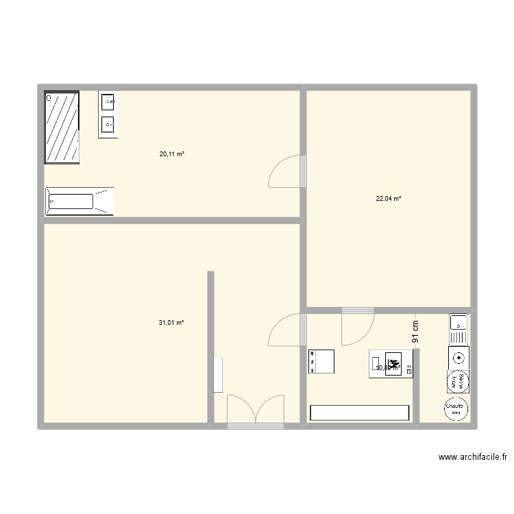 maison emma . Plan de 4 pièces et 84 m2