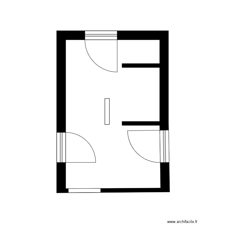 nic Gagnon entrée. Plan de 1 pièce et 11 m2