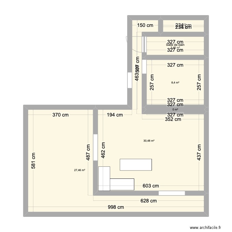 garage . Plan de 6 pièces et 71 m2