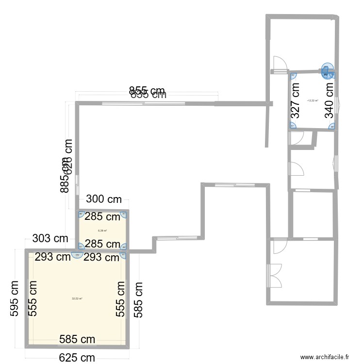 Jean claude. Plan de 3 pièces et 48 m2