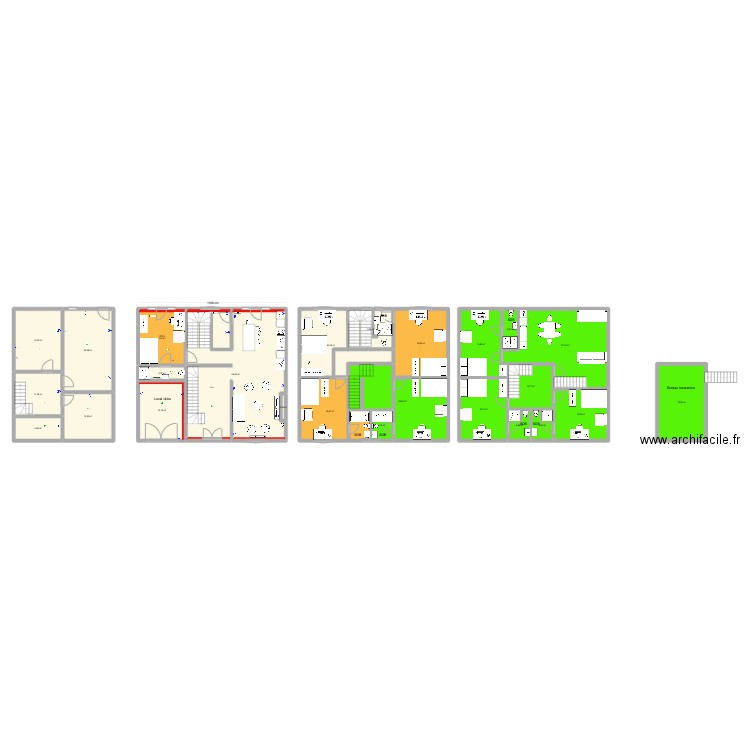 Hambursin 13 . Plan de 25 pièces et 396 m2