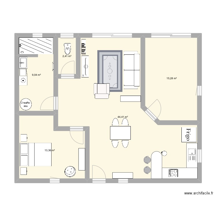 Dream House. Plan de 5 pièces et 85 m2