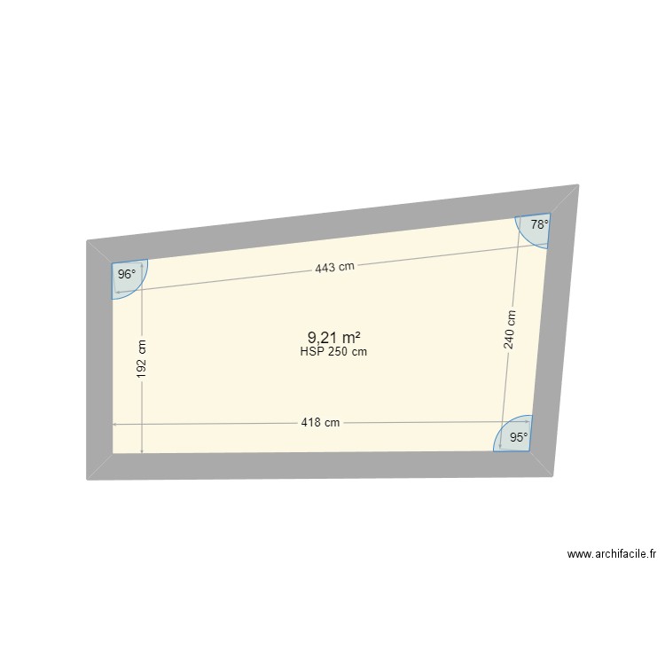 place parking 140 cours du pont. Plan de 1 pièce et 9 m2