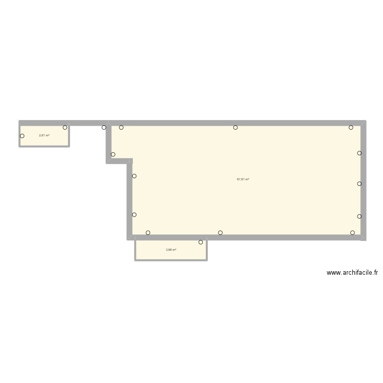 st marcel. Plan de 3 pièces et 74 m2