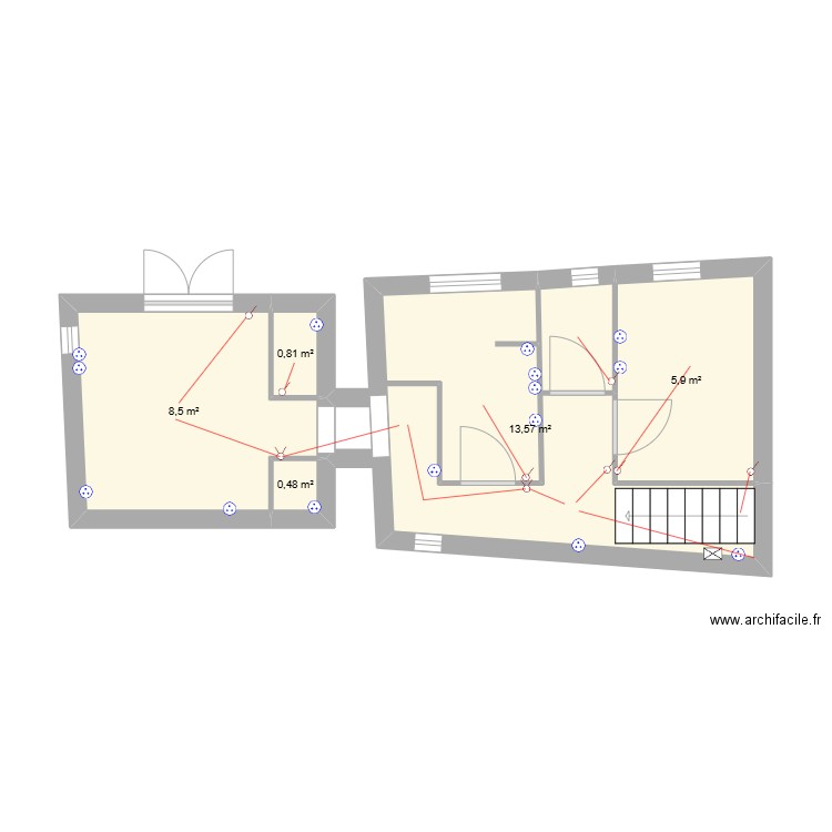 Maison. Plan de 5 pièces et 29 m2