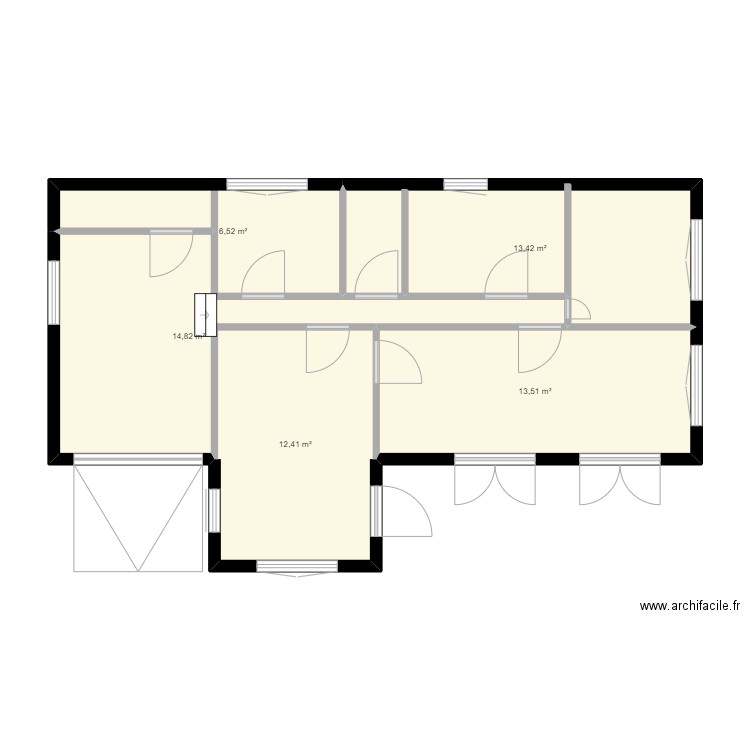 alexi. Plan de 5 pièces et 61 m2