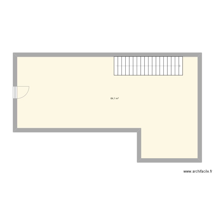 essai 1. Plan de 1 pièce et 64 m2