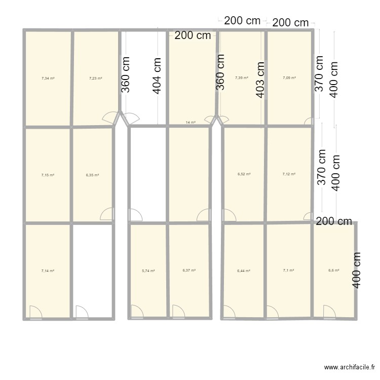 PADDOCK . Plan de 15 pièces et 110 m2