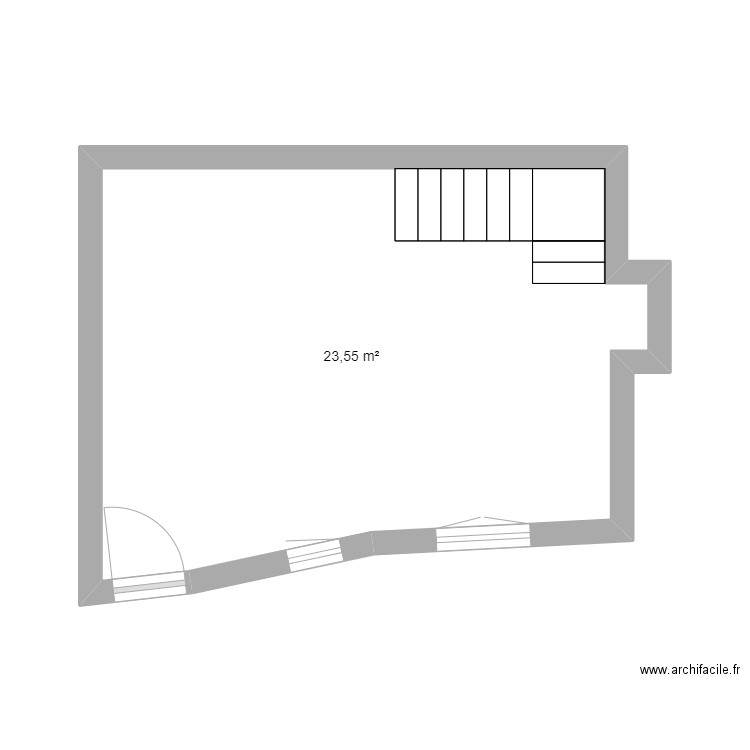 VC24. Plan de 1 pièce et 24 m2