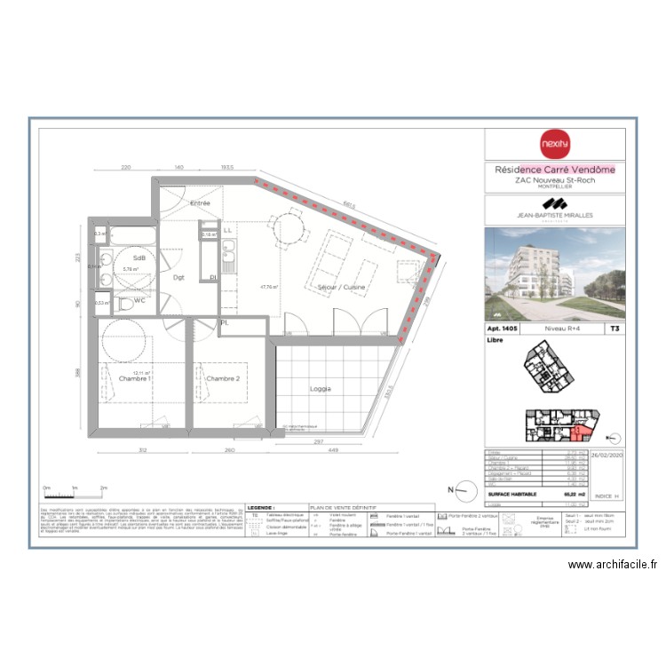 Comment importé et retracer un plan 2D ? rapide. Plan de 7 pièces et 67 m2