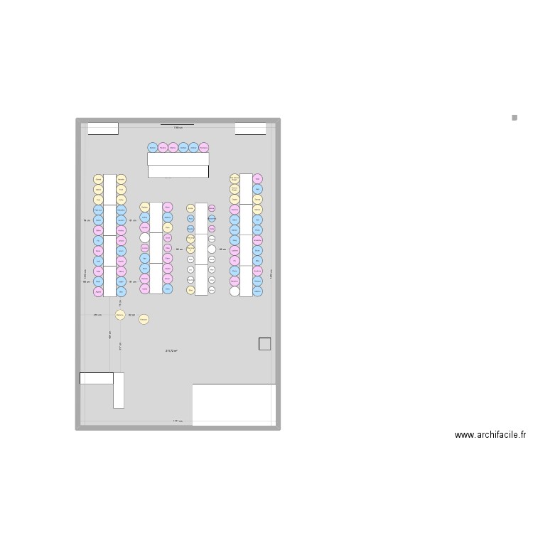 MARIAGE. Plan de 1 pièce et 212 m2