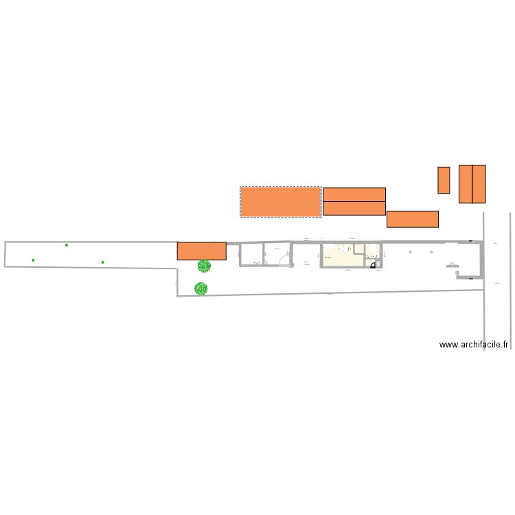 PLAN Façades 2.4. Plan de 1 pièce et 69 m2