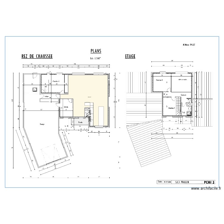 cuisine maison. Plan de 1 pièce et 66 m2