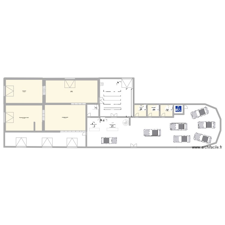 peugeot. Plan de 7 pièces et 241 m2