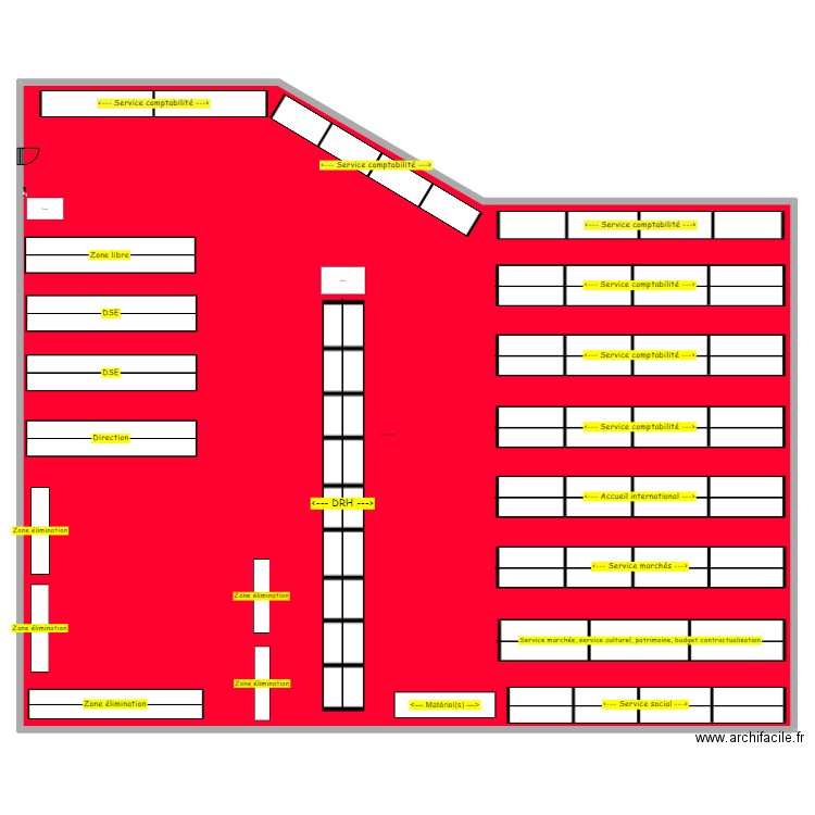 Archives Crous Montpellier. Plan de 1 pièce et 1058 m2