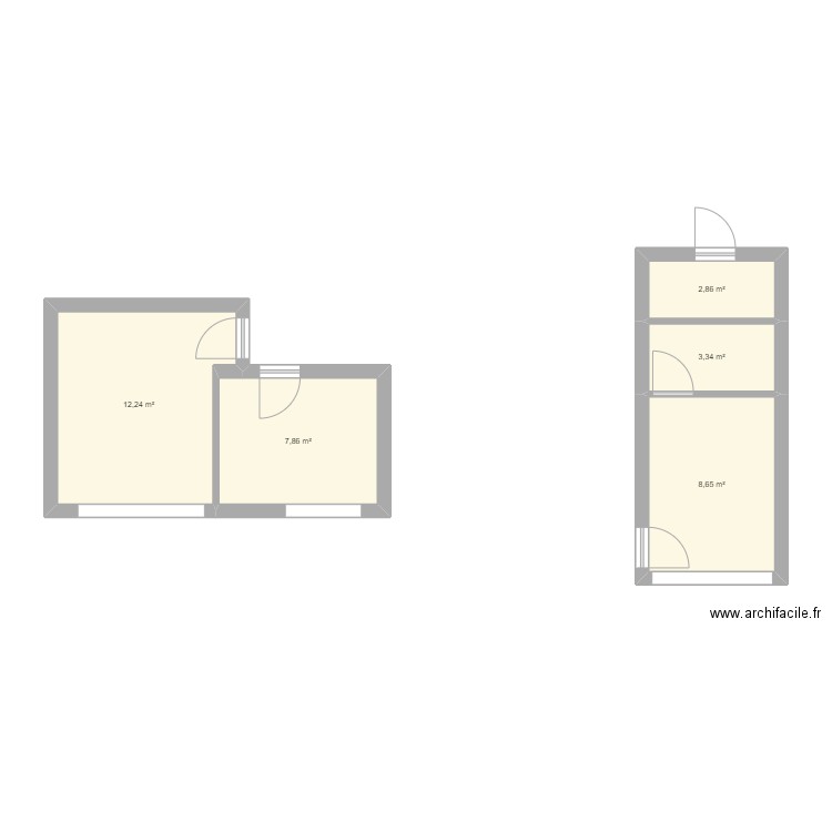 Westgate. Plan de 5 pièces et 35 m2