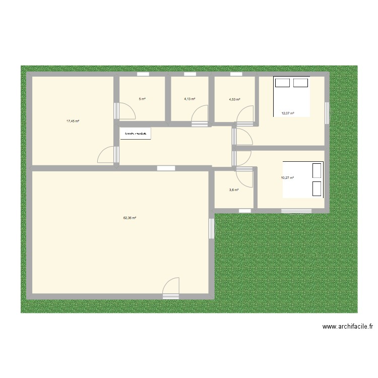 maison widad sidi. Plan de 8 pièces et 119 m2