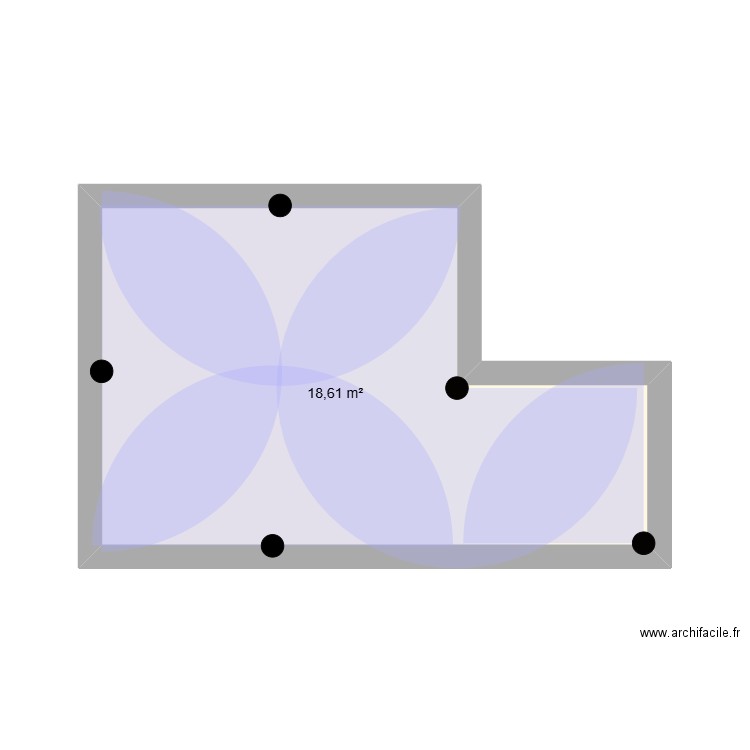 TEST. Plan de 1 pièce et 19 m2