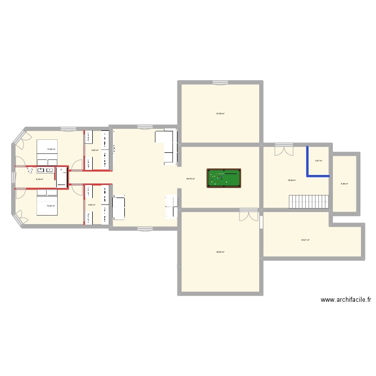 CASTEJA RDC PRO V2. Plan de 12 pièces et 235 m2