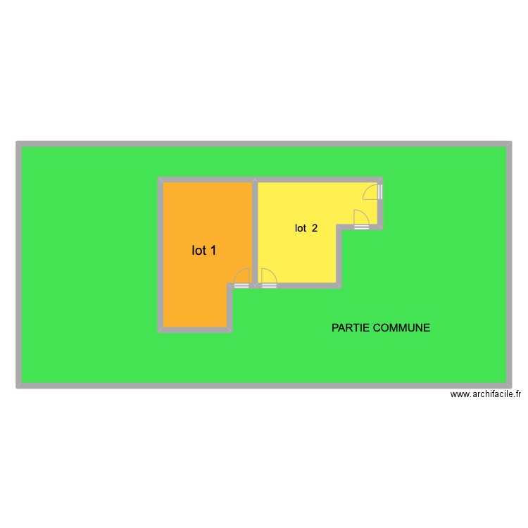 MONT CALY  . Plan de 3 pièces et 389 m2