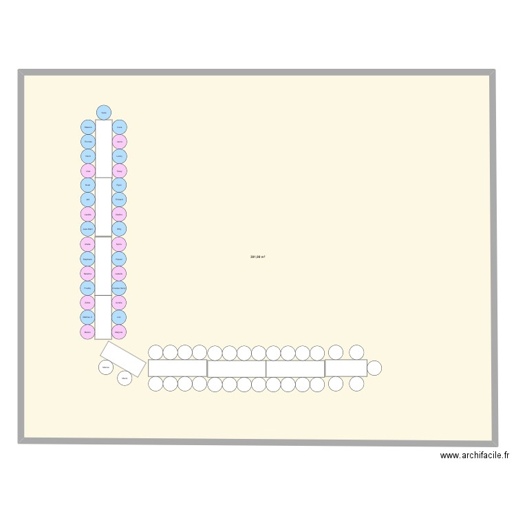 mariage. Plan de 1 pièce et 392 m2