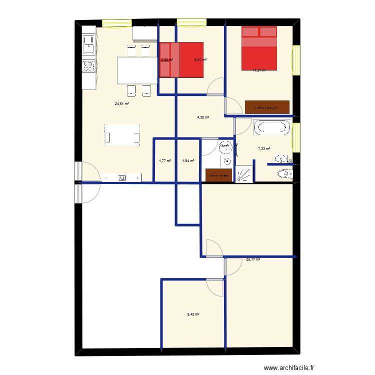 542 av. Plan de 10 pièces et 94 m2