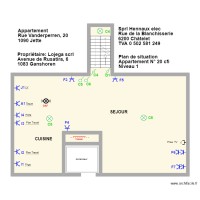 Plan de situation appartement n° 20 cfi Niveau 1