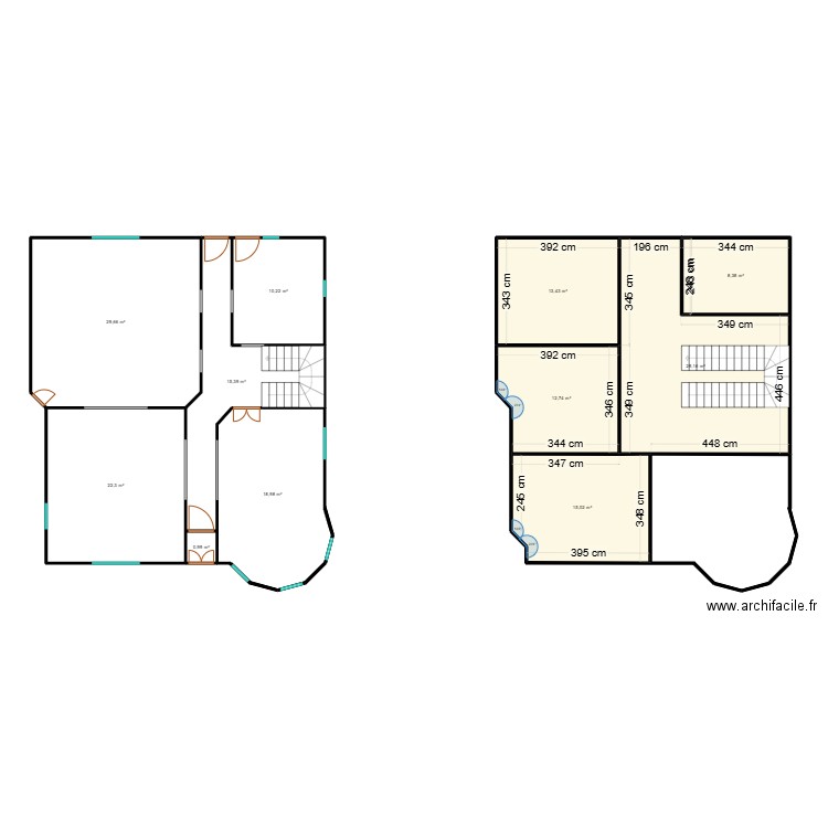 Peaches house. Plan de 11 pièces et 176 m2