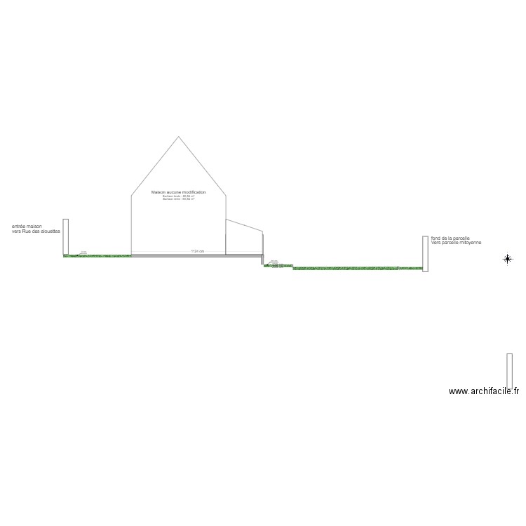 plan de coupe avant travaux. Plan de 0 pièce et 0 m2