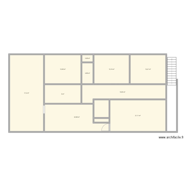 Maison saint michel. Plan de 10 pièces et 136 m2