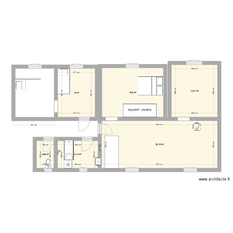 Appart Villerupt. Plan de 6 pièces et 79 m2