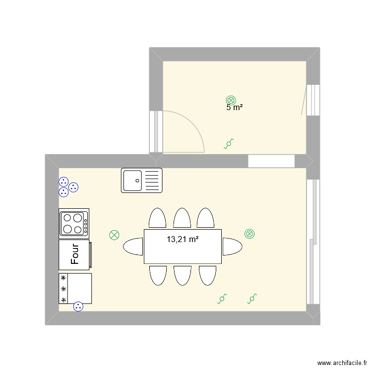 COISINE. Plan de 9 pièces et 126 m2