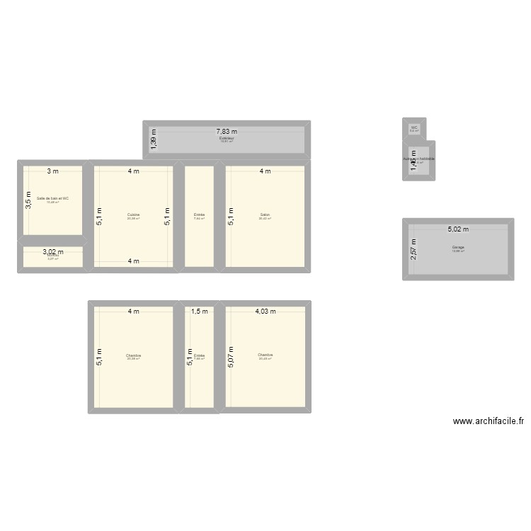 ecluse 43 cotation. Plan de 12 pièces et 136 m2