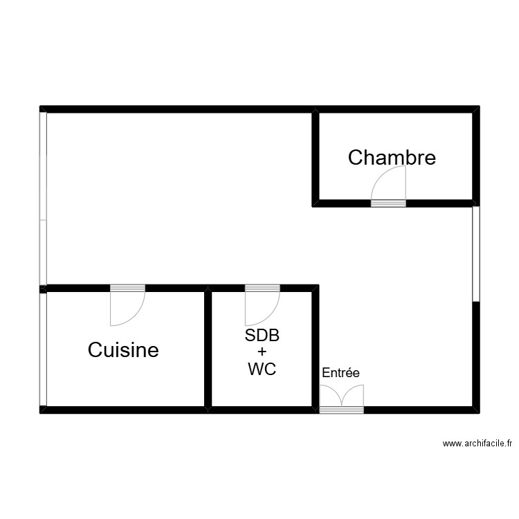 Lalo. Plan de 4 pièces et 65 m2