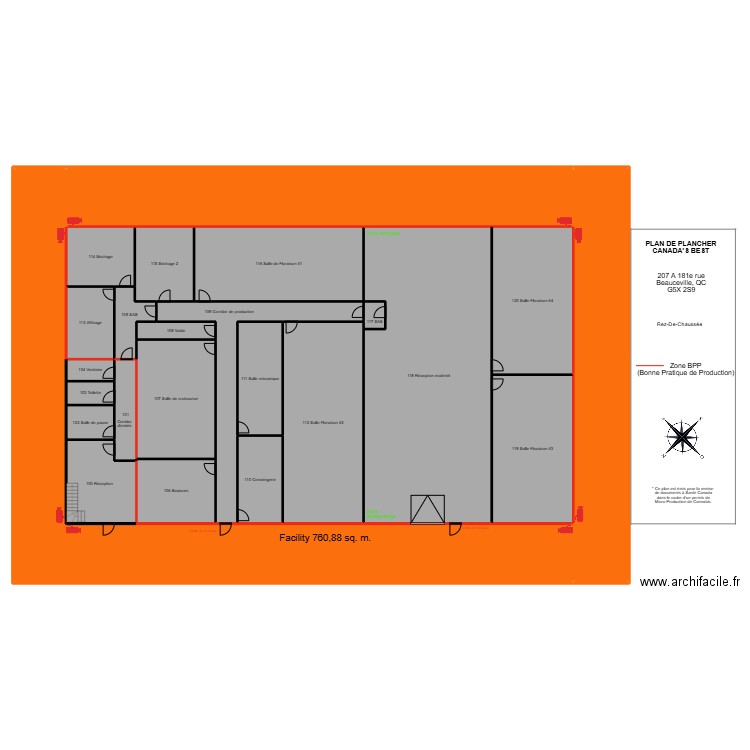 Outdoor cameras camera coverage. Plan de 24 pièces et 1286 m2