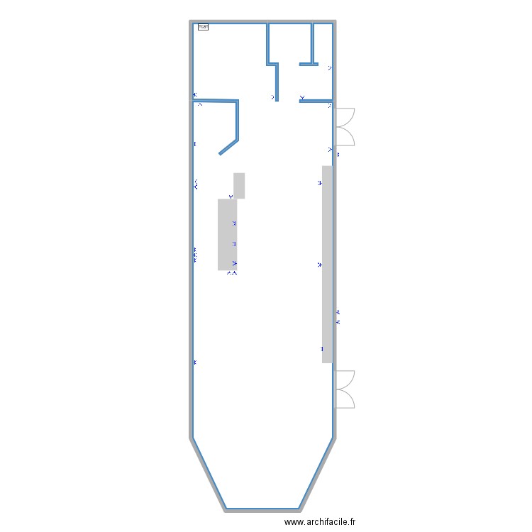 Quai Victoria prises. Plan de 1 pièce et 137 m2