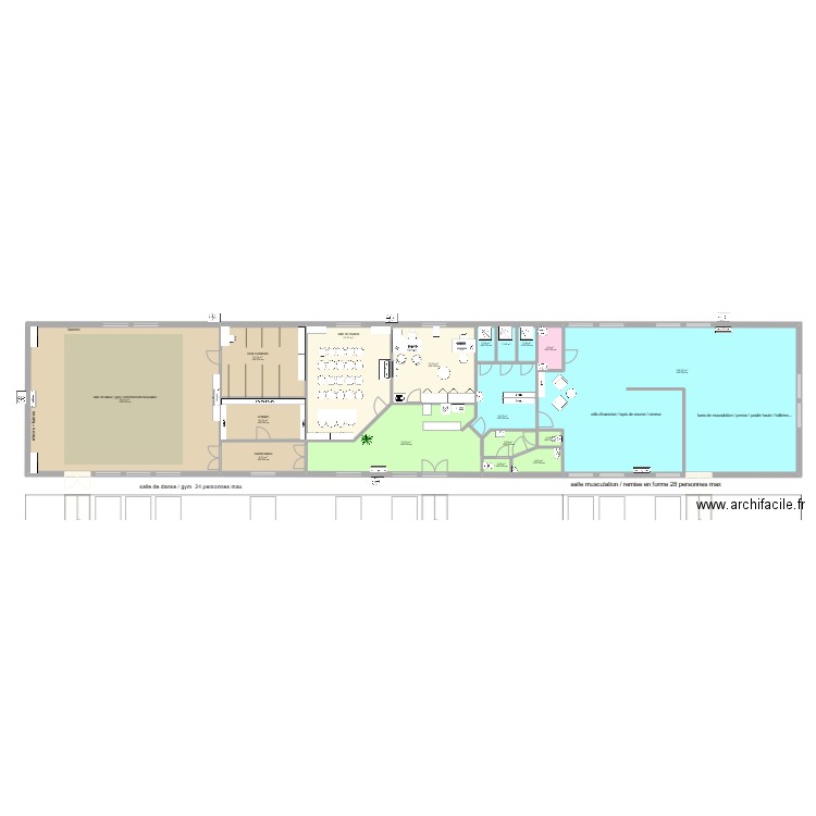 Danse maternelle 10. Plan de 17 pièces et 392 m2