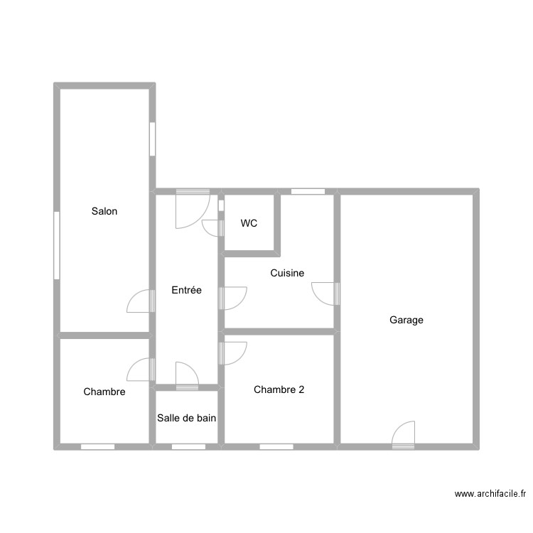 Ehpad. Plan de 8 pièces et 33 m2