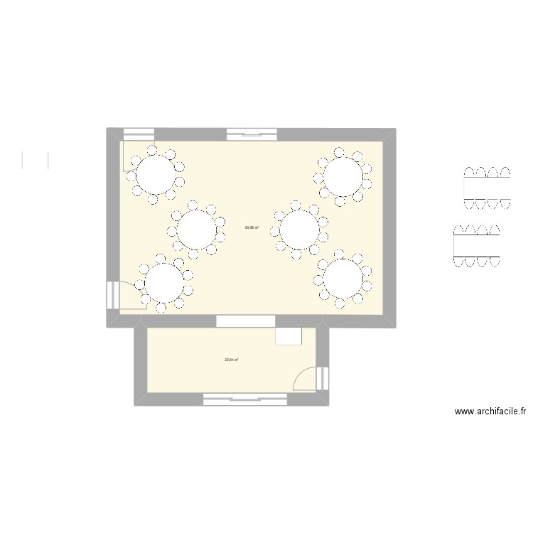 Maison fleuriet anniversaire Inès. Plan de 2 pièces et 117 m2