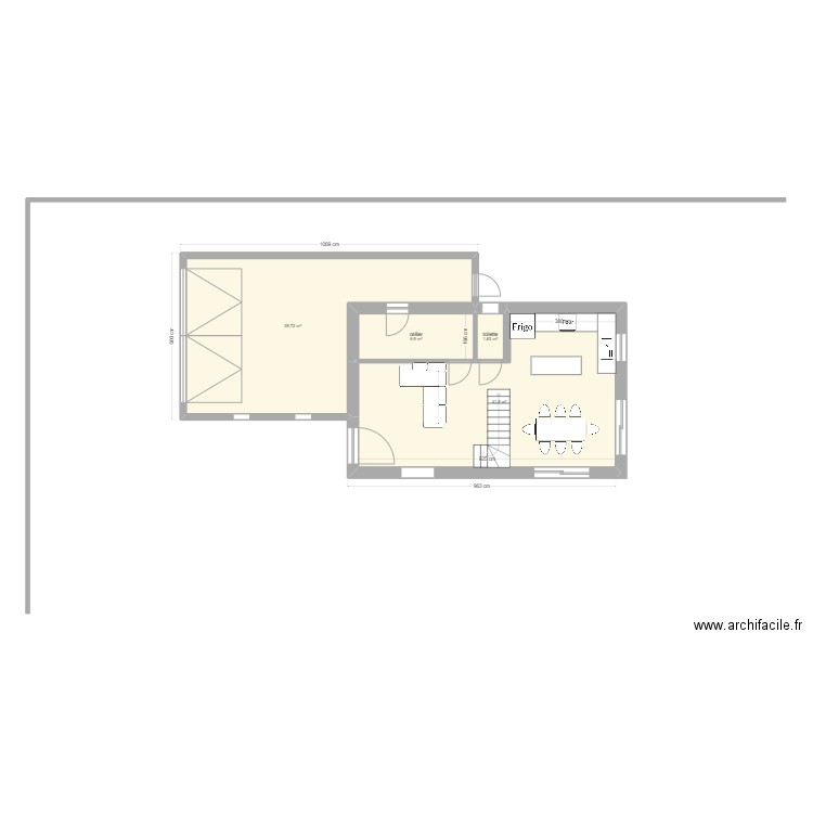 Maison Moval. Plan de 4 pièces et 90 m2