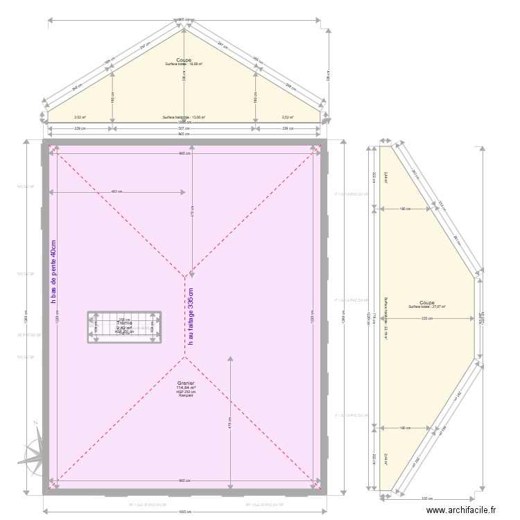 BARNABET. Plan de 12 pièces et 216 m2