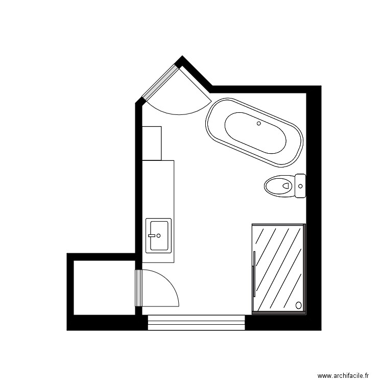 tremblay sdb3. Plan de 2 pièces et 11 m2