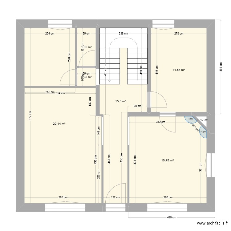 PARMENTIER ETAT DES LIEU. Plan de 7 pièces et 76 m2