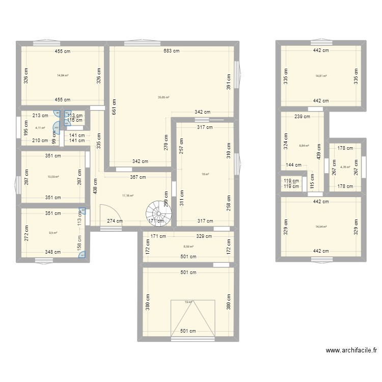 biibomHouse_initial. Plan de 15 pièces et 182 m2